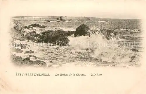 AK / Ansichtskarte Les_Sables d_Olonne Le Rochers de la Chaume Les_Sables d_Olonne