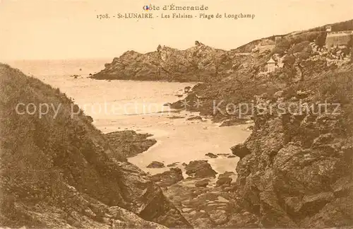 AK / Ansichtskarte Saint Lunaire Les Falaises Plage de Longchamp Saint Lunaire