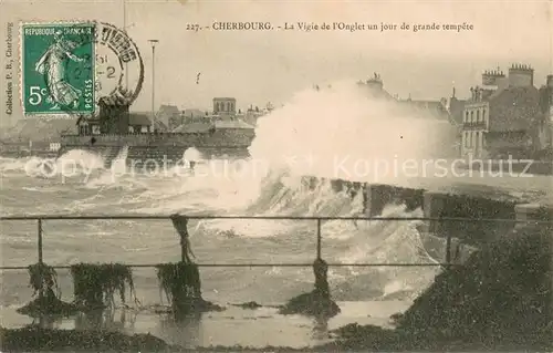 AK / Ansichtskarte Cherbourg La Vigie de lOnglet un jour de grande tempete 