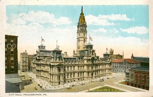 AK / Ansichtskarte Philadelphia_Pennsylvania City Hall Philadelphia_Pennsylvania