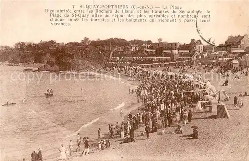 AK / Ansichtskarte Saint Quay Portrieux La Plage Saint Quay Portrieux