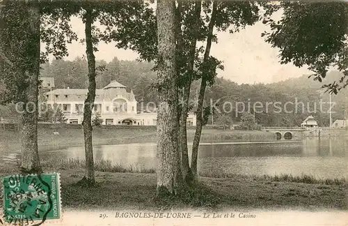 AK / Ansichtskarte Bagnoles de l_Orne Le Lac et le Casino Bagnoles de l_Orne