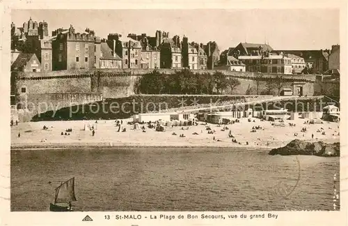 AK / Ansichtskarte Saint Malo_35 La Plage de Bon Secours vue du grand Bey 