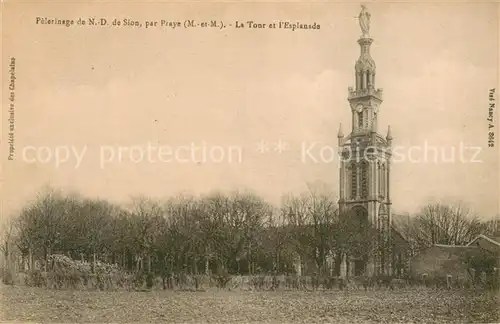 AK / Ansichtskarte Praye Pelerinage de Notre Dame de Sion Tour et l Esplanade Praye