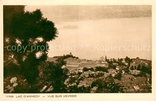 AK / Ansichtskarte Veyrier du Lac Vue panoramique Lac d Annecy Collection Les deux Savoies Veyrier du Lac