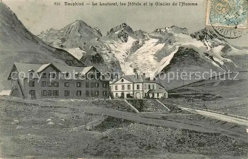 AK / Ansichtskarte Col_du_Lautaret Les hotels et le Glacier de l Homme Alpes Col_du_Lautaret