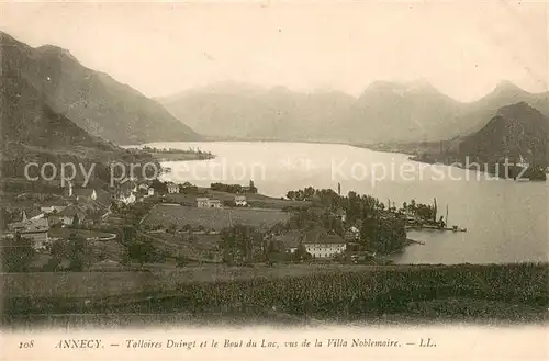 AK / Ansichtskarte Annecy_Haute Savoie Talloires Duingt et le boul du lac vus de la Villa Noblemaire Annecy Haute Savoie