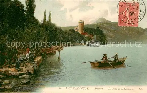 AK / Ansichtskarte Duingt_Talloires Le port et le chateau Lac d Annecy 