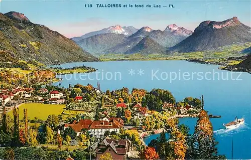 AK / Ansichtskarte Talloires Panorama fond du Lac d Annecy et les Alpes Talloires