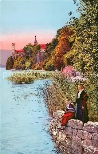 AK / Ansichtskarte Hautecombe Savoyardes a l abbaye et Lac du Bourget Hautecombe