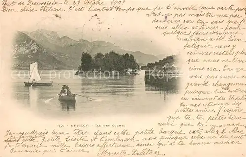 AK / Ansichtskarte Annecy_Haute Savoie Ile des cygnes Annecy Haute Savoie