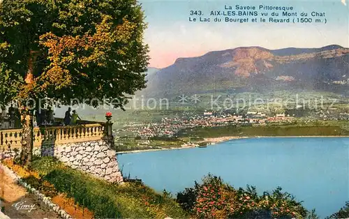 AK / Ansichtskarte Aix les Bains Lac du Bourget et le Revard vus du Mont du Chat Aix les Bains