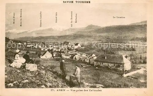 AK / Ansichtskarte Arbin Vue prise des Calloudes Arbin