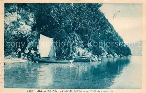 AK / Ansichtskarte Aix les Bains Lac du Bourget et la Grotte de Lamartine Aix les Bains