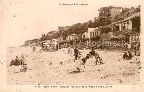 AK / Ansichtskarte Saint Brieuc_Cotes d_Armor Un Coin de la Plage Saint Laurent Saint Brieuc_Cotes d