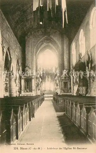 AK / Ansichtskarte Dinan_22 Interieur de lEglise St Sauveur 