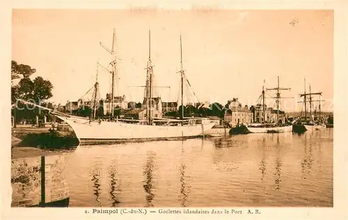 AK / Ansichtskarte Paimpol Goelettes islandaises dans le Port Paimpol
