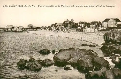 AK / Ansichtskarte Tregastel Vue densemble de la Plage qui est lune des plus frequentee de la Bretagne Tregastel