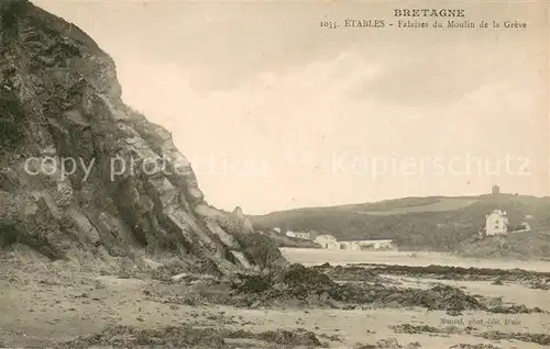 AK / Ansichtskarte Etables sur Mer_Cotes d_Armor Falaises du Moulin de la Greve Etables sur Mer_Cotes d