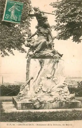 AK / Ansichtskarte Chateaudun Monument de la Defense de Mercie Chateaudun