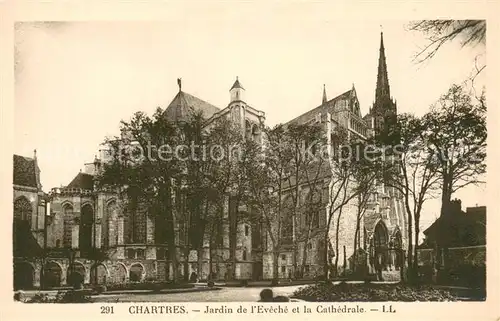 AK / Ansichtskarte Chartres_28 Jardin de lEveche et la Cathedrale 