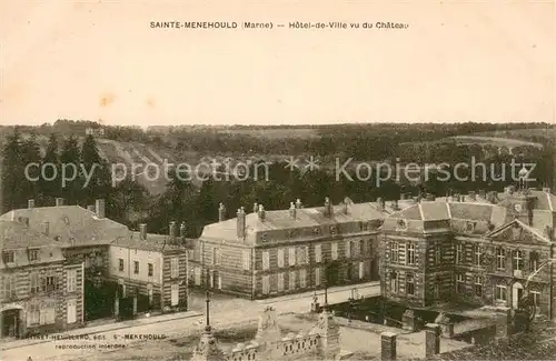 AK / Ansichtskarte Sainte Menehould Hotel de Ville vu du Chateau Sainte Menehould