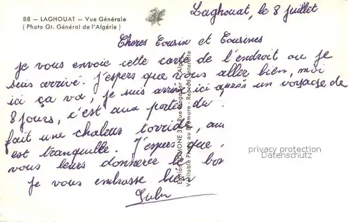 AK / Ansichtskarte Laghouat Vue generale aerienne Laghouat