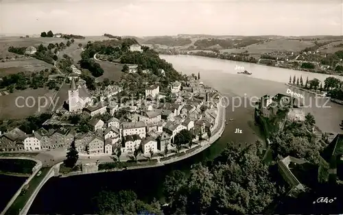 AK / Ansichtskarte Passau Blick vom Oberhaus auf Niederhaus und Ilzstadt mit Donau Inn und Ilz Passau