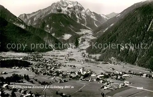 AK / Ansichtskarte Mayrhofen_Zillertal mit Gruenberg Mayrhofen_Zillertal