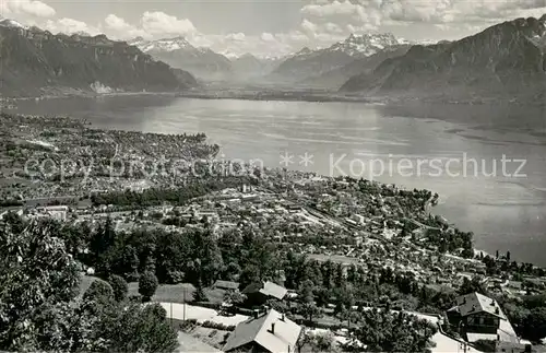 AK / Ansichtskarte Mont_Pelerin Vue sur Vevey La Tour de Peilz et les Dents du Midi Mont_Pelerin