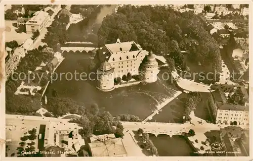 AK / Ansichtskarte oerebro Slottet Fliegeraufnahme oerebro