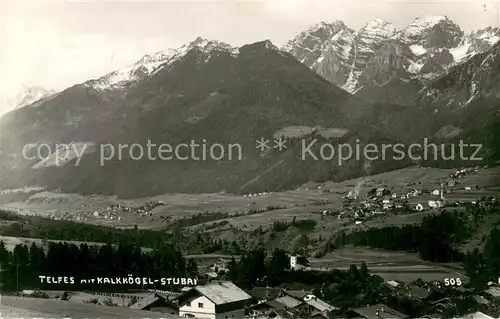 AK / Ansichtskarte Telfes_Stubai Panorama mit Kalkkoegel Telfes_Stubai