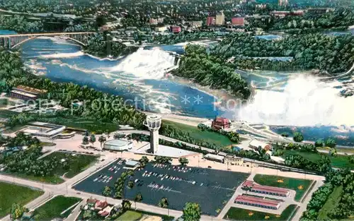 AK / Ansichtskarte Niagara_Falls_Ontario Aerial view of Niagara Falls showing the New Seagram Tower Niagara_Falls_Ontario