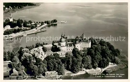 AK / Ansichtskarte Mariefred Flygfoto oever Gripsholm Mariefred