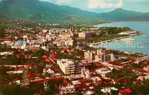AK / Ansichtskarte Acapulco Iglesia Principal Centro Comercial Muelle Aduana y Parte de la Bahia de Acapulco Acapulco