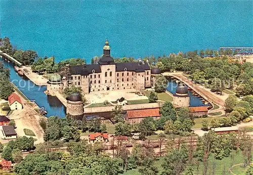 AK / Ansichtskarte Vadstena Schloss Fliegeraufnahme Vadstena