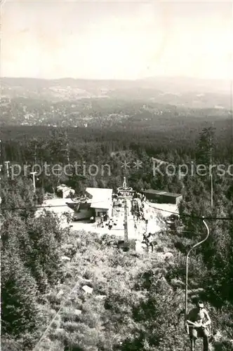 AK / Ansichtskarte Szklarska_Poreba Stacja przesiadkowa wyciagu krzeselkowego na Szrenice Karkonosze Sessellift Riesengebirge Szklarska_Poreba