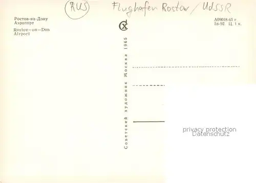 AK / Ansichtskarte Rostov On Don Flughafen Rostov On Don