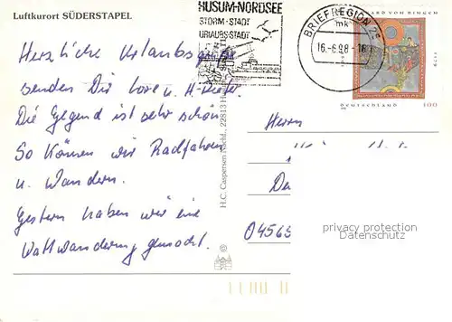 AK / Ansichtskarte Suederstapel Storchennest Hafen Landwirtschaftliches Anwesen Parkanlagen Fliegeraufnahme Suederstapel