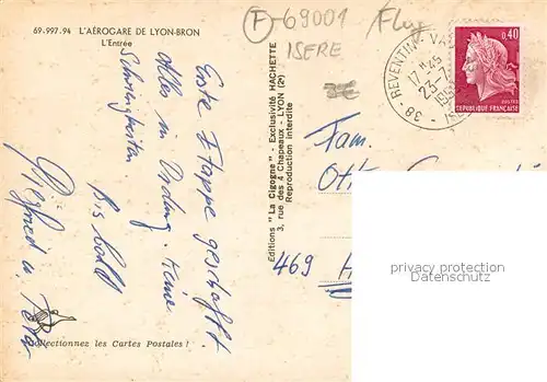 AK / Ansichtskarte Bron Entree de l aerogare Bron