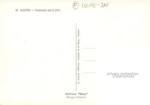 AK / Ansichtskarte Nantes_Loire_Atlantique Panorama sur le port Nantes_Loire_Atlantique