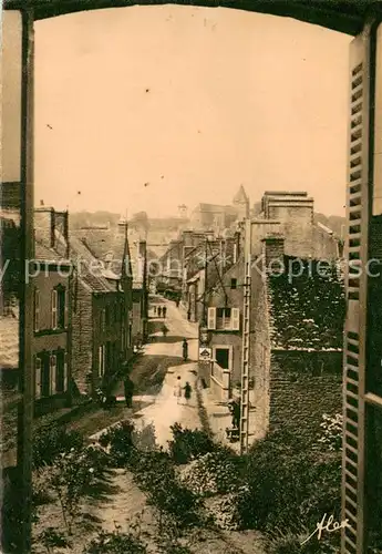 AK / Ansichtskarte Querqueville Route de la Hague dans le lointain eglise et chapelle Saint Germain Querqueville