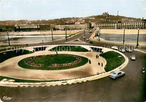 AK / Ansichtskarte Lyon_France Pont de la Guillotiere Rue de la Barre Coteau de Fourviere Lyon France