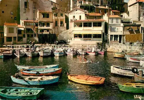 AK / Ansichtskarte Marseille_Bouches du Rhone Le Vallon des Auffes Petit port de peche Restaurant Chez Fonfon Marseille