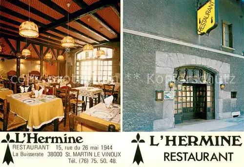 AK / Ansichtskarte Saint Martin le Vinoux Restaurant l Hermine Saint Martin le Vinoux