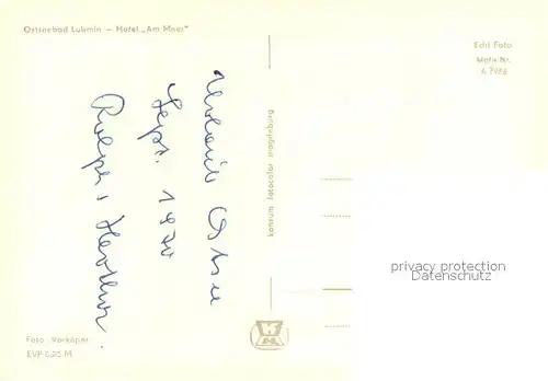AK / Ansichtskarte Lubmin_Ostseebad Hotel "Am Meer" Lubmin_Ostseebad