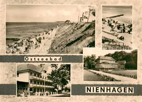 AK / Ansichtskarte Nienhagen_Ostseebad Strand Promenade Hotel Restaurant Nienhagen_Ostseebad