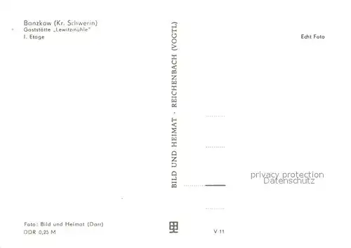 AK / Ansichtskarte Banzkow Gaststaette Lewitzmuehle 1. Etage Banzkow