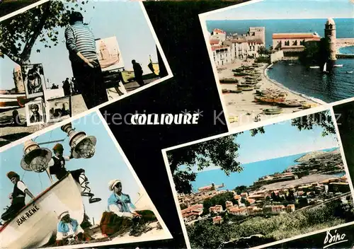 AK / Ansichtskarte Collioure Panorama Cote Vermeille Port Pecheurs Peintre Collioure