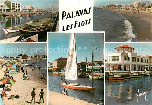 AK / Ansichtskarte Palavas les Flots_Herault Rive gauch bateaux de plaisance Quais Hotels Plage Casino Palavas les Flots_Herault